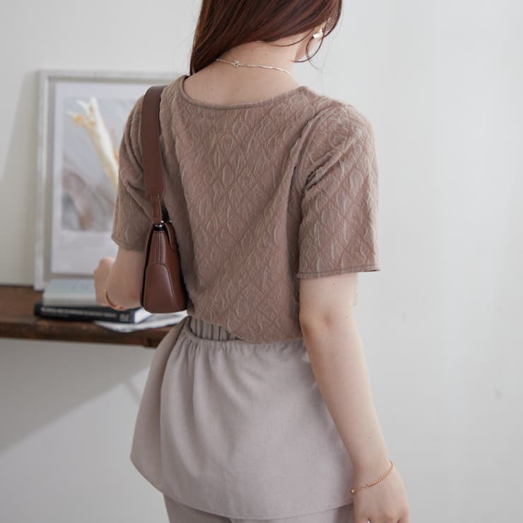 【EC】チュールふくれジャガードプルオーバー | NICE CLAUP / OLIVE des OLIVE OUTLET | 詳細画像4