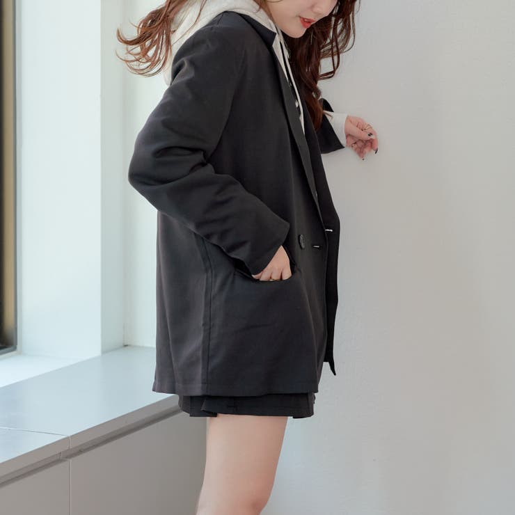 ロングWテーラードジャケット(ブローチ付)[品番：OLOW0012196]｜RMAF