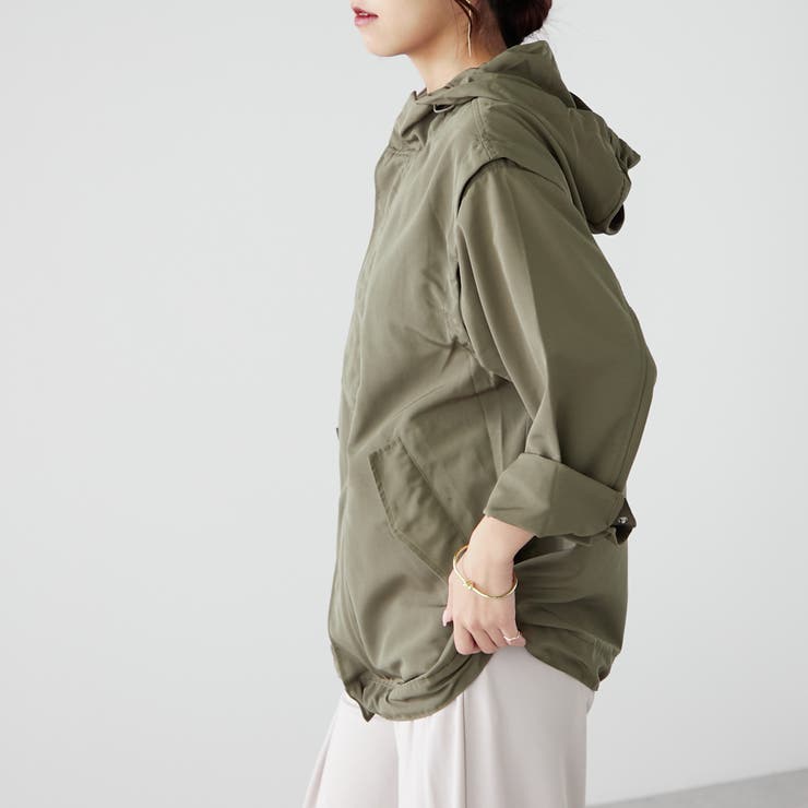 袖着脱マウンテンパーカー[品番：NCLW0012276]｜NICE CLAUP / OLIVE