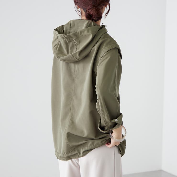 袖着脱マウンテンパーカー[品番：NCLW0012276]｜NICE CLAUP / OLIVE
