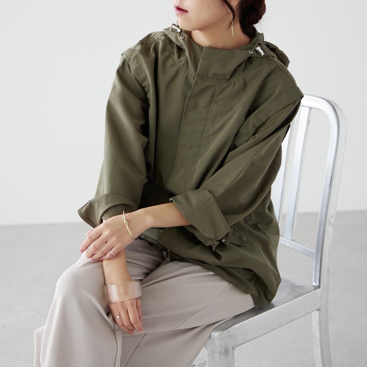 袖着脱マウンテンパーカー[品番：NCLW0012276]｜NICE CLAUP / OLIVE