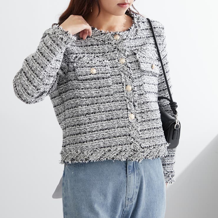 長袖ツイードジャケット[品番：NCLW0012424]｜NICE CLAUP / OLIVE des