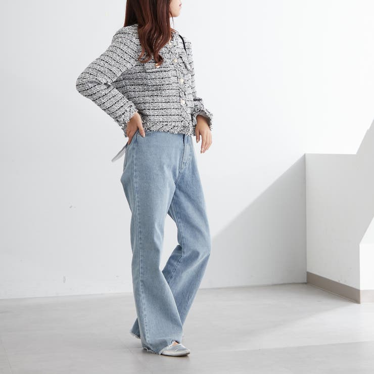 長袖ツイードジャケット[品番：NCLW0012424]｜NICE CLAUP / OLIVE des