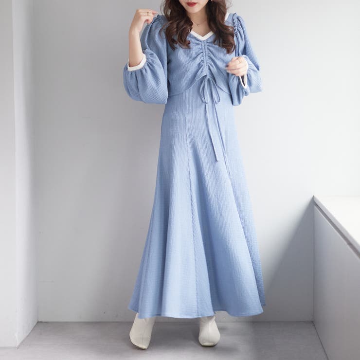 【 TID M345FD 】 プレミアムボールルームワンピース(ブルー) TID M345FD 】 プレミアムボールルームワンピース(ブルー