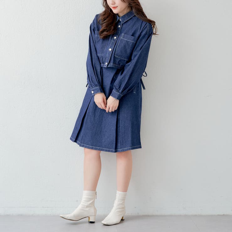 まぁみ♡さん  GDラインスリーブショートジャケット セール】ゴールド釦2wayスリットスリーブショートジャケット