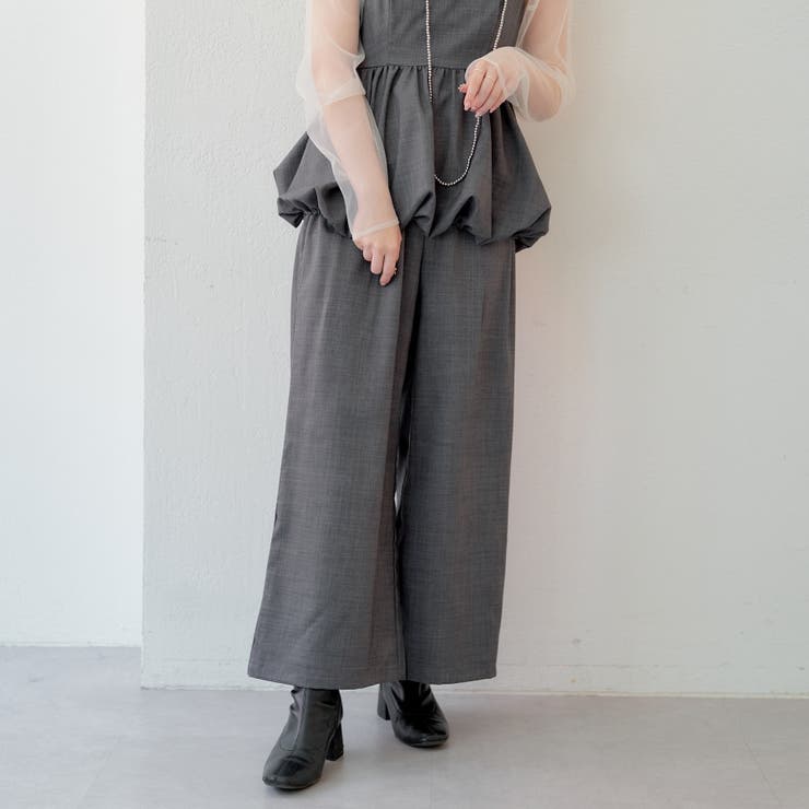 バルーントップス×ワイドパンツSET[品番：OLOW0012620]｜OLIVE des