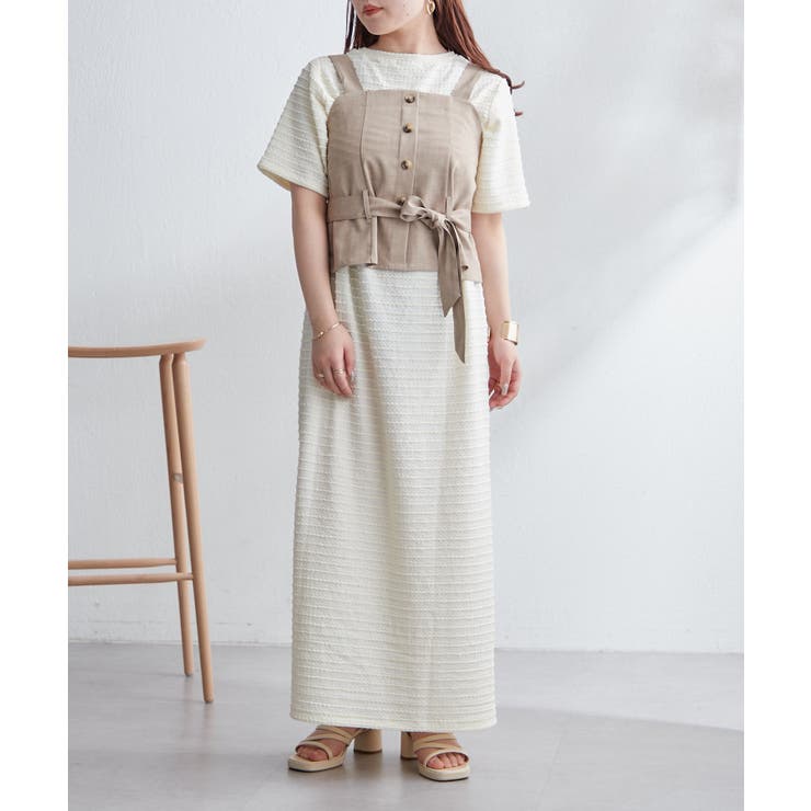 【ayuri serect】アームホールスリットワンピース[品番：NCLW0013059]｜NICE CLAUP / OLIVE des OLIVE　 OUTLET（ナイスクラップ　オリーブデオリーブ　アウトレット）のレディースファッション通販｜SHOPLIST（ショップリスト）