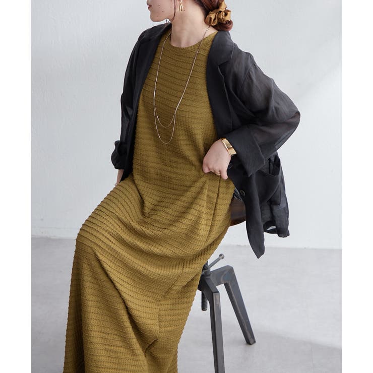 グリーン系 | 【ayuri serect】アームホールスリットワンピース | NICE CLAUP / OLIVE des OLIVE　OUTLET
