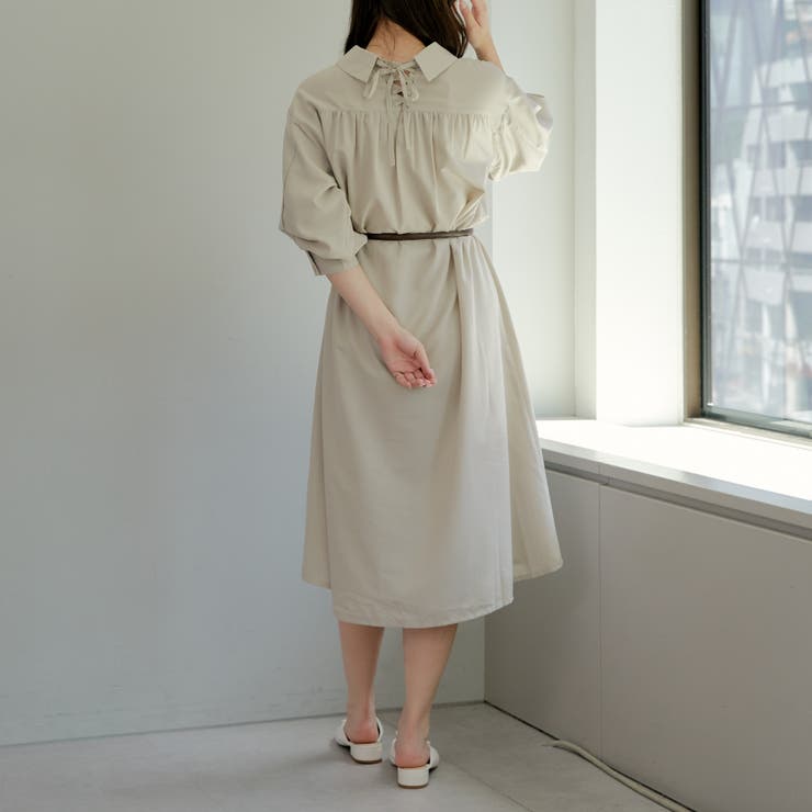 レースアップワンピース[品番：OLOW0013354]｜RMAF NICE CLAUP / OLIVE