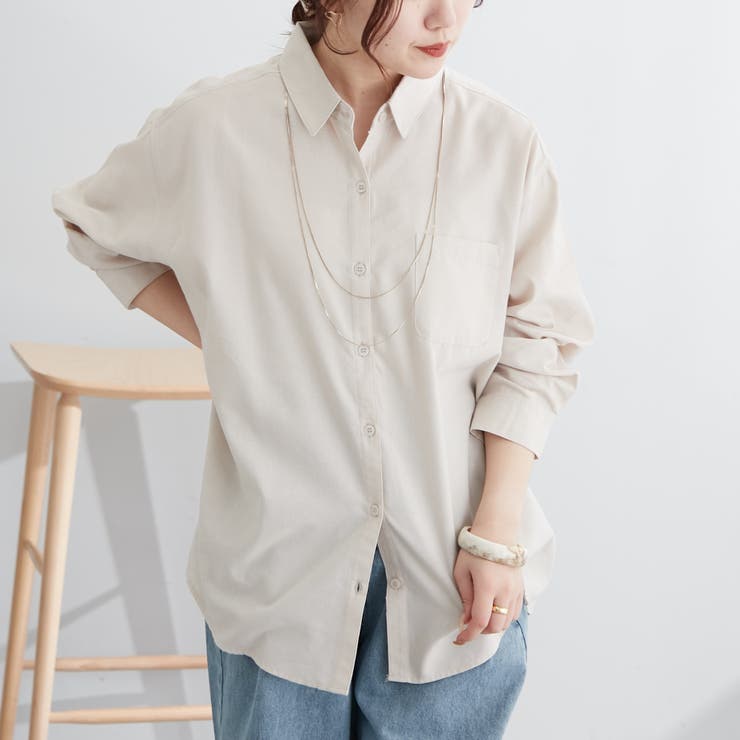 nao】麻混大人ブラウス[品番：NCLW0012611]｜NICE CLAUP OUTLET（ナイ