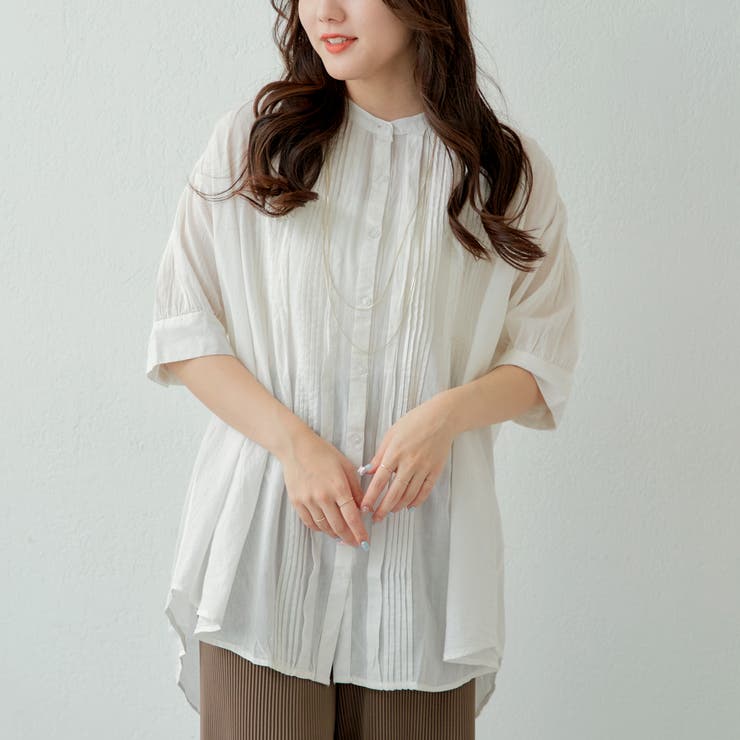 nao】タックプリーツブラウス[品番：OLOW0012715]｜RMAF NICE CLAUP