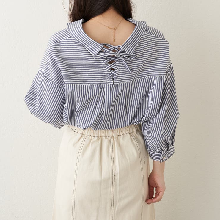 nao】後ろレースアップブラウス[品番：OLOW0012597]｜OLIVE des OLIVE 