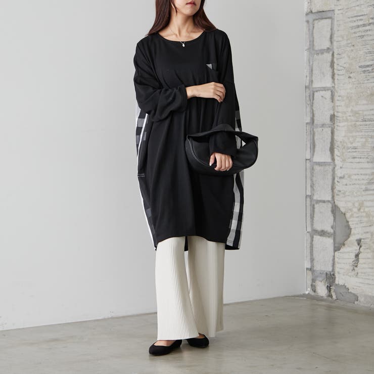 定番】後ろチェックワンピース[品番：NCLW0012442]｜NICE CLAUP