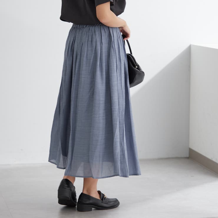 ブル-グレ- | 【nao】スラブスカート | NICE CLAUP / OLIVE des OLIVE　OUTLET