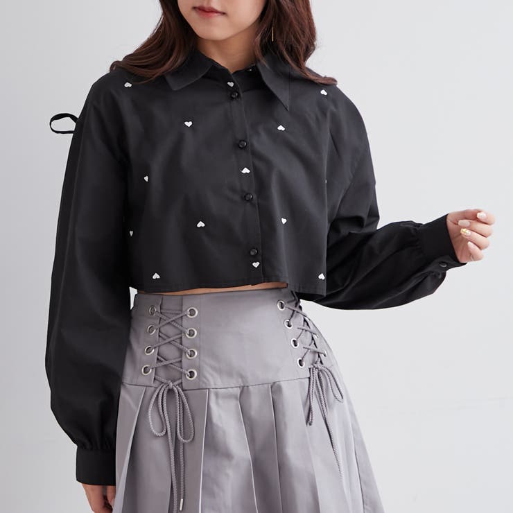 MARCHES】ハート刺繍短丈シャツ[品番：OLOW0012648]｜RMAF NICE