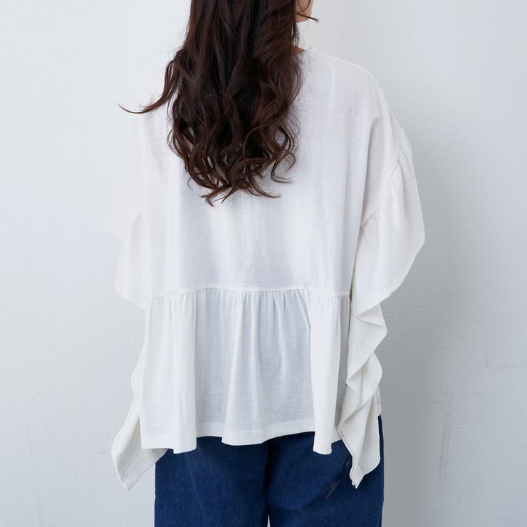 【nao】ゆったりヒラヒラT | NICE CLAUP / OLIVE des OLIVE　OUTLET | 詳細画像4 