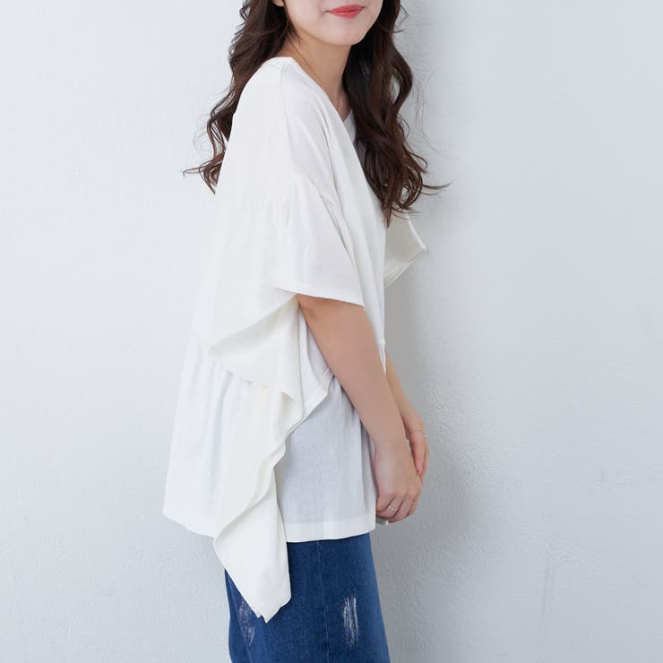 【nao】ゆったりヒラヒラT | NICE CLAUP / OLIVE des OLIVE　OUTLET | 詳細画像5 