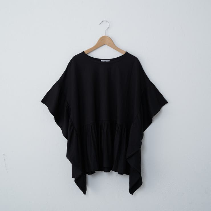ブラック | 【nao】ゆったりヒラヒラT | NICE CLAUP / OLIVE des OLIVE　OUTLET