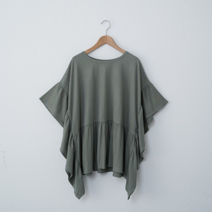 カーキ | 【nao】ゆったりヒラヒラT | NICE CLAUP / OLIVE des OLIVE　OUTLET