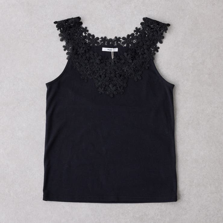 襟レースタンク[品番：NCLW0012617]｜NICE CLAUP / OLIVE des OLIVE