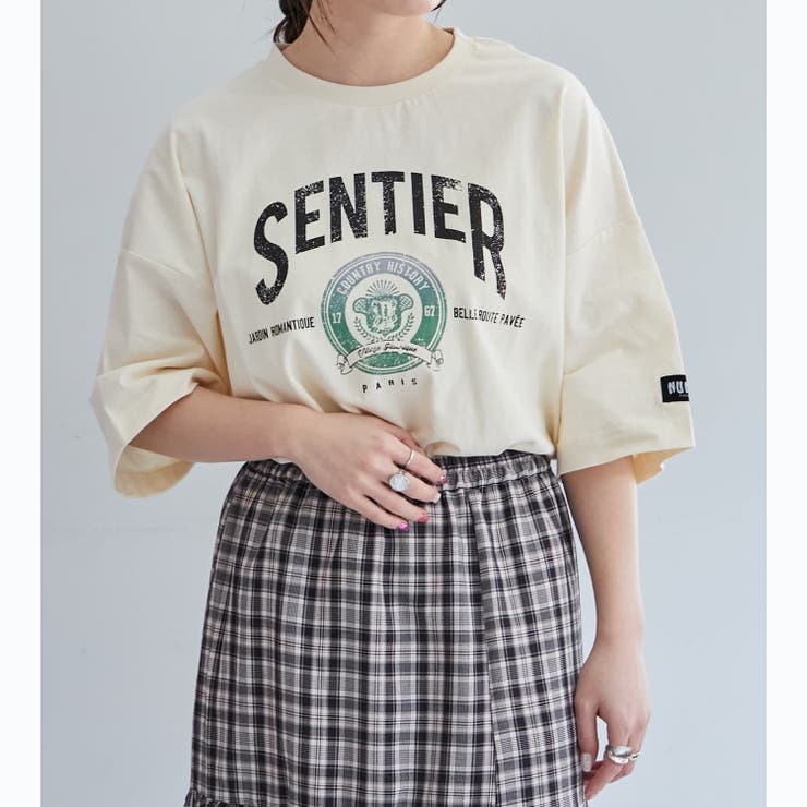 【ユニセックス】 古着風ロゴTシャツ | NICE CLAUP / OLIVE des OLIVE　OUTLET | 詳細画像1 