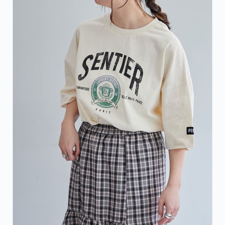 【ユニセックス】 古着風ロゴTシャツ | NICE CLAUP / OLIVE des OLIVE　OUTLET | 詳細画像2 