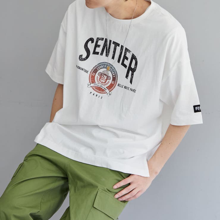 オフ | 【ユニセックス】 古着風ロゴTシャツ | NICE CLAUP / OLIVE des OLIVE　OUTLET