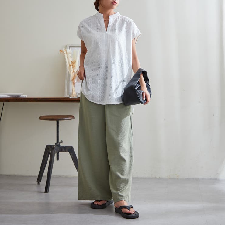 NAO】ドルマンプルオーバー[品番：NCLW0013322]｜NICE CLAUP / OLIVE