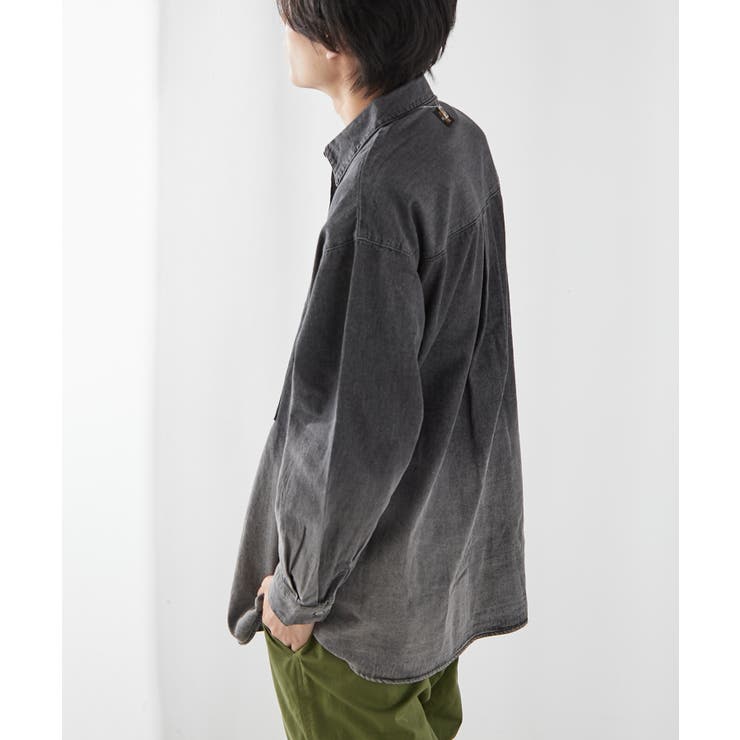 【ユニセックス】 グラデーションデニムBIGシャツ | NICE CLAUP / OLIVE des OLIVE　OUTLET | 詳細画像11 