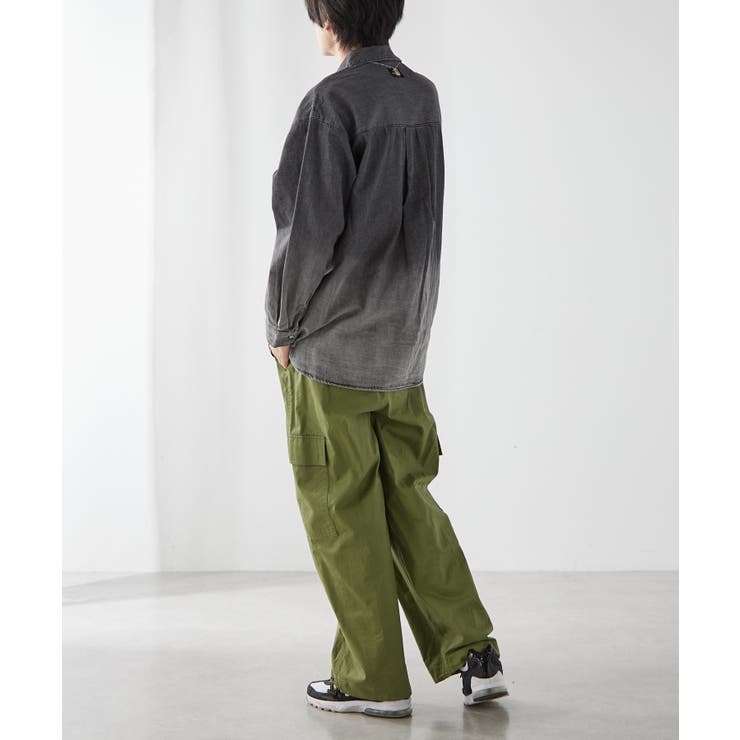 【ユニセックス】 グラデーションデニムBIGシャツ | NICE CLAUP / OLIVE des OLIVE　OUTLET | 詳細画像15 