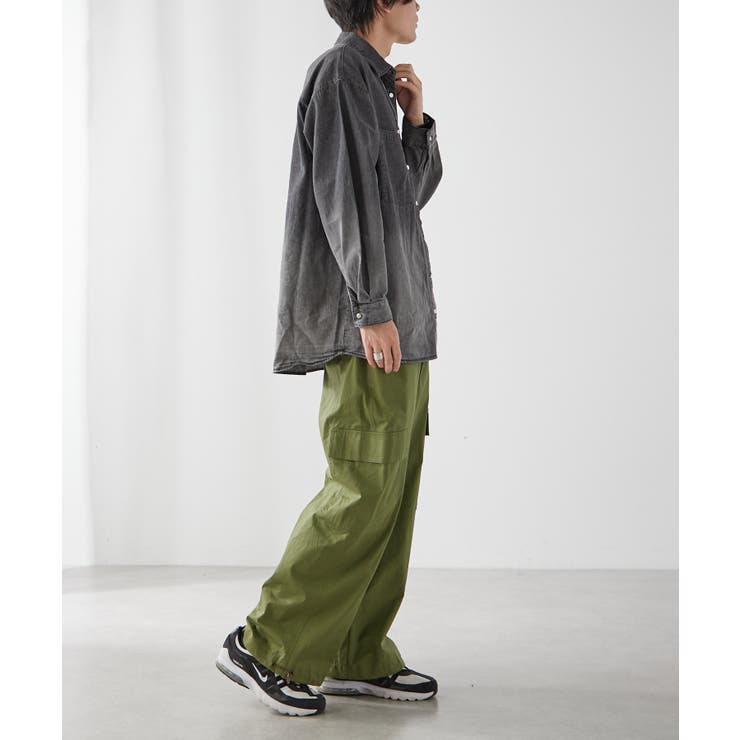 【ユニセックス】 グラデーションデニムBIGシャツ | NICE CLAUP / OLIVE des OLIVE　OUTLET | 詳細画像16 