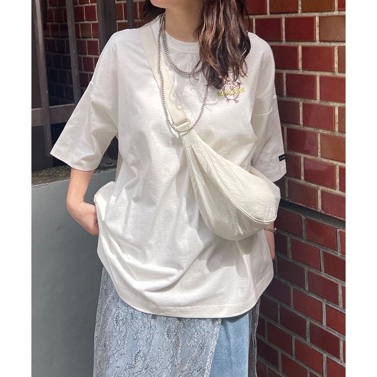 【新品未使用】ドーナツベアワンポイントTシャツ & 総柄ロングパンツ クリーム ユニセックス】人気のドーナッツシリーズBIGTシャツ[品番