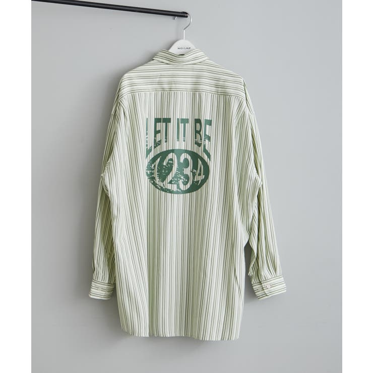 【NUNIFE】バックプリントストライプシャツ | NICE CLAUP / OLIVE des OLIVE　OUTLET | 詳細画像21 