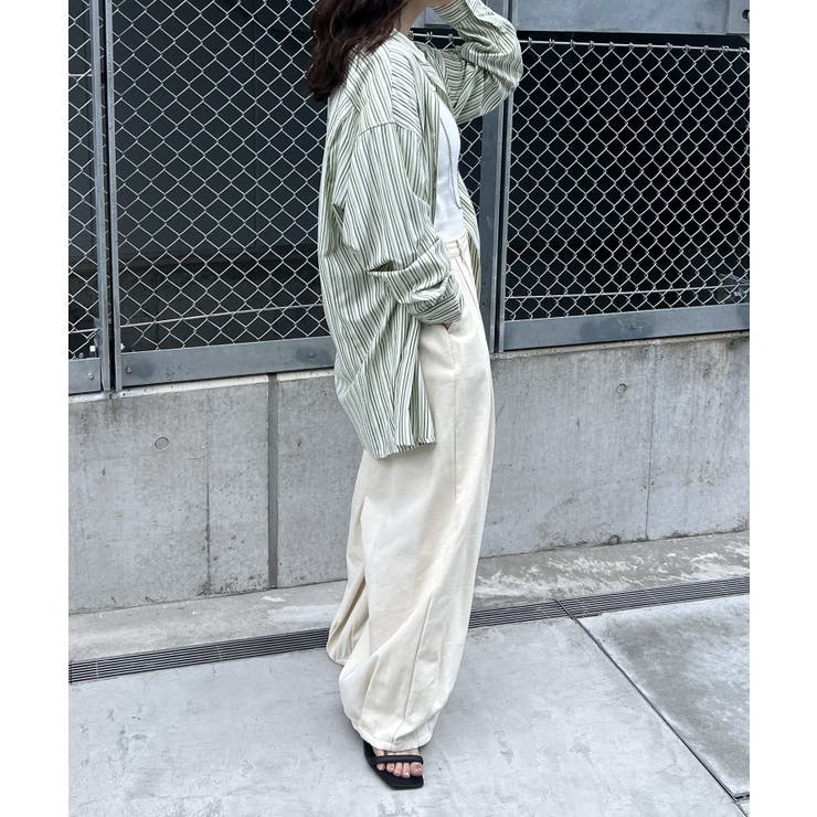 【NUNIFE】バックプリントストライプシャツ | NICE CLAUP / OLIVE des OLIVE　OUTLET | 詳細画像27 