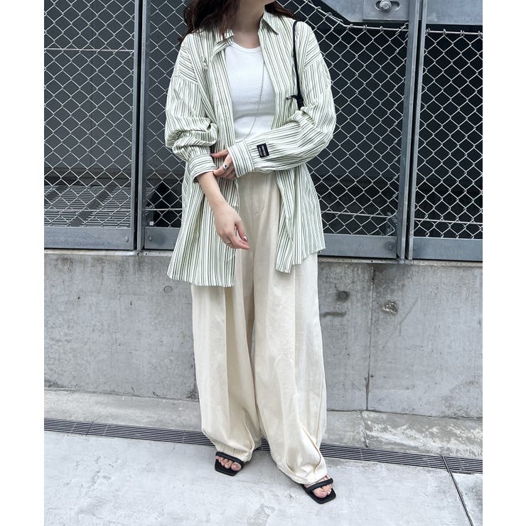 【NUNIFE】バックプリントストライプシャツ | NICE CLAUP / OLIVE des OLIVE　OUTLET | 詳細画像28 