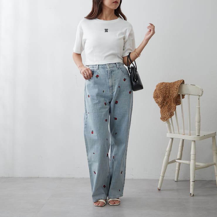 MARCHES】バラ刺繍デニムパンツ[品番：OLOW0013542]｜RMAF NICE