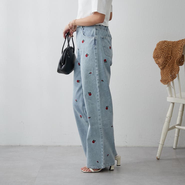MARCHES】バラ刺繍デニムパンツ[品番：OLOW0013542]｜RMAF NICE