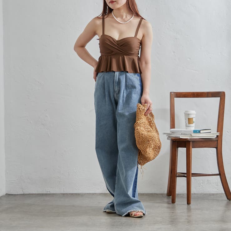 【WEB限定】M,Lサイズ展開ぺプラムビキニ 体型カバー水着 | NICE CLAUP / OLIVE des OLIVE　OUTLET | 詳細画像40 