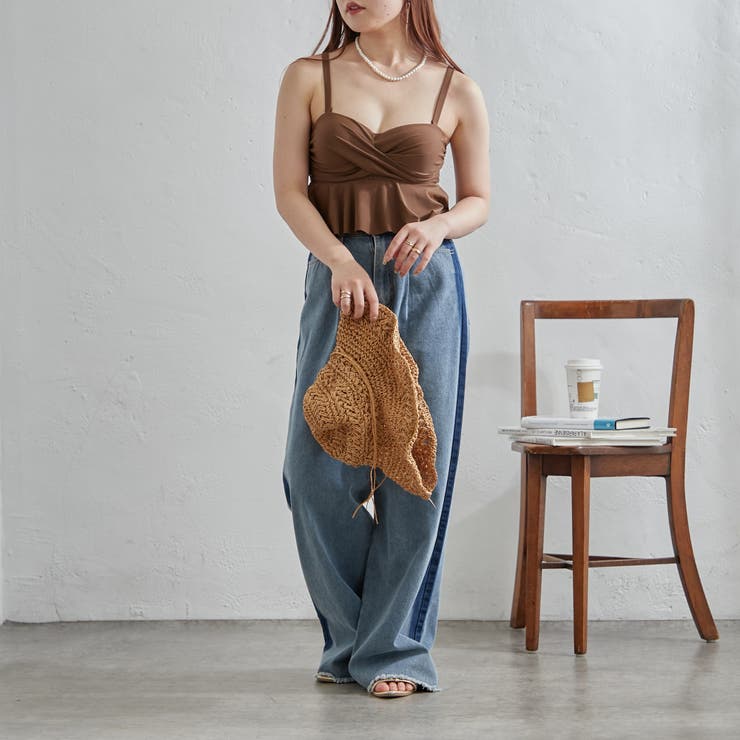 【WEB限定】M,Lサイズ展開ぺプラムビキニ 体型カバー水着 | NICE CLAUP / OLIVE des OLIVE　OUTLET | 詳細画像41 