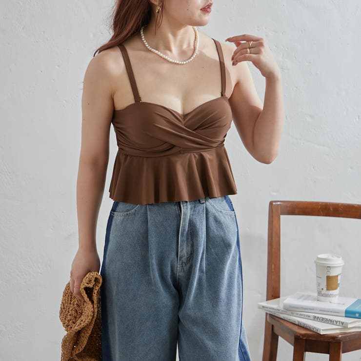 【WEB限定】M,Lサイズ展開ぺプラムビキニ 体型カバー水着 | NICE CLAUP / OLIVE des OLIVE　OUTLET | 詳細画像38 