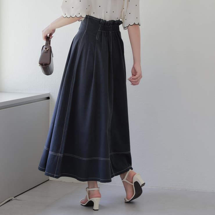 タックフレアスカート[品番：OLOW0014004]｜RMAF NICE CLAUP / OLIVE