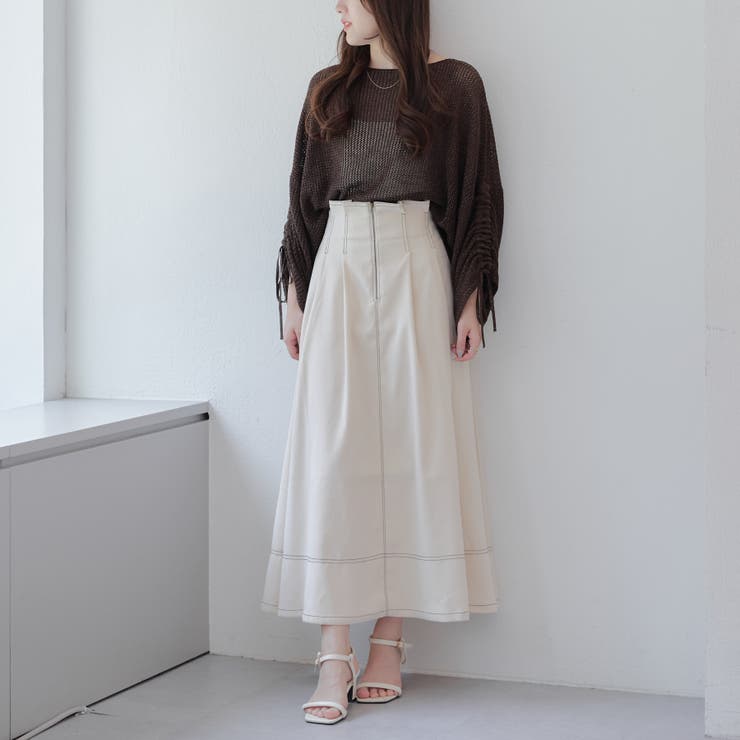 アド品　mtmodetist　タックフレアスカート アド品 mtmodetist タックフレアスカート