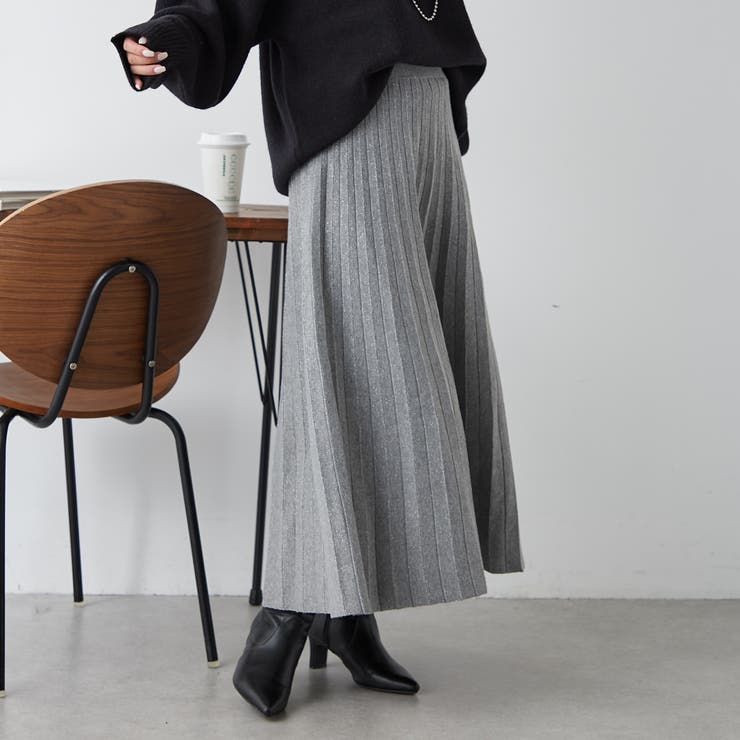 NAO】ラメプリーツニットスカート[品番：OLOW0014527]｜RMAF NICE
