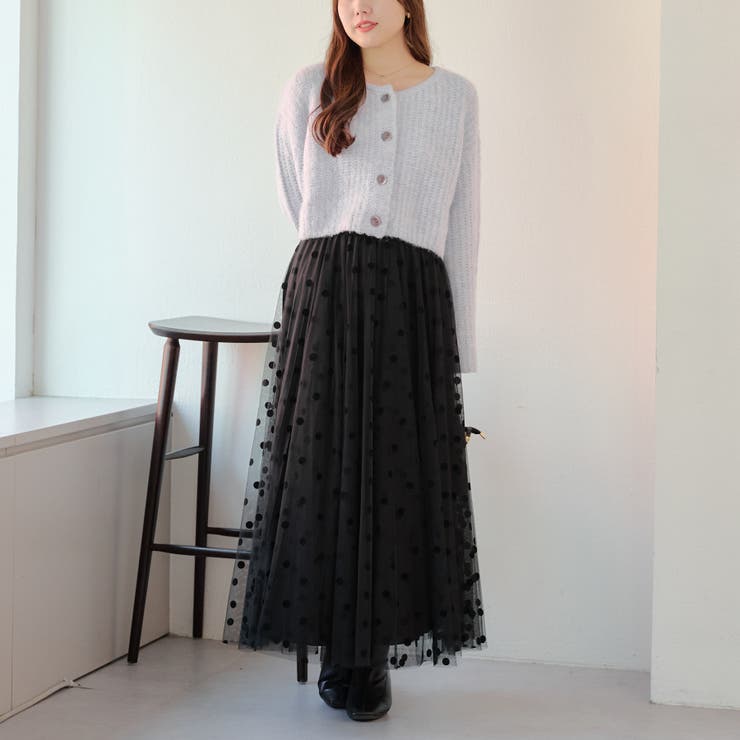 ellie エリー　ドットリバーシブルスカート 新品未使用タグ付】ELLIE ドットリバーシブルスカート 【公式通販】