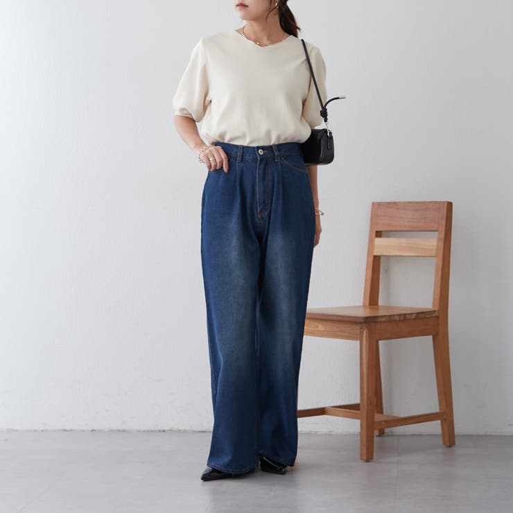 デニムタックワイドパンツ[品番：OLOW0014169]｜RMAF NICE CLAUP