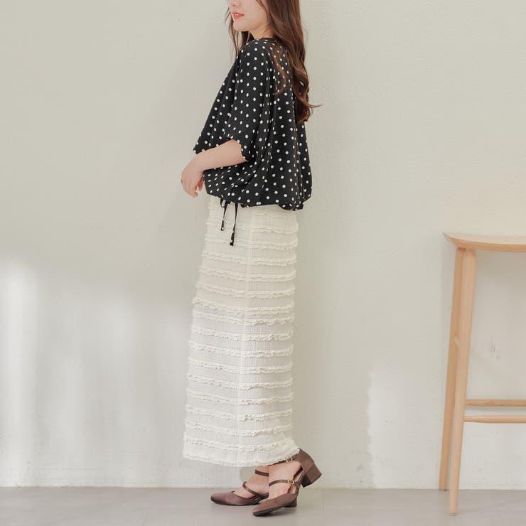 裾リボンブラウス[品番：OLOW0013810]｜RMAF NICE CLAUP / OLIVE des 