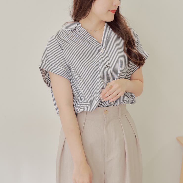 【nao】後レースアップタケノコタック柄ブラウス | RMAF　NICE CLAUP / OLIVE des OLIVE | 詳細画像9 