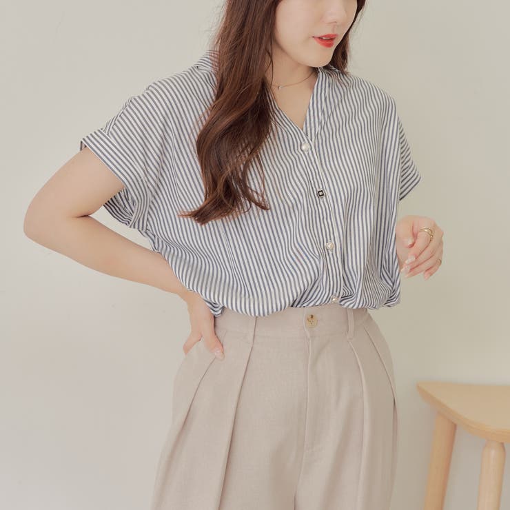 【nao】後レースアップタケノコタック柄ブラウス | RMAF　NICE CLAUP / OLIVE des OLIVE | 詳細画像10 