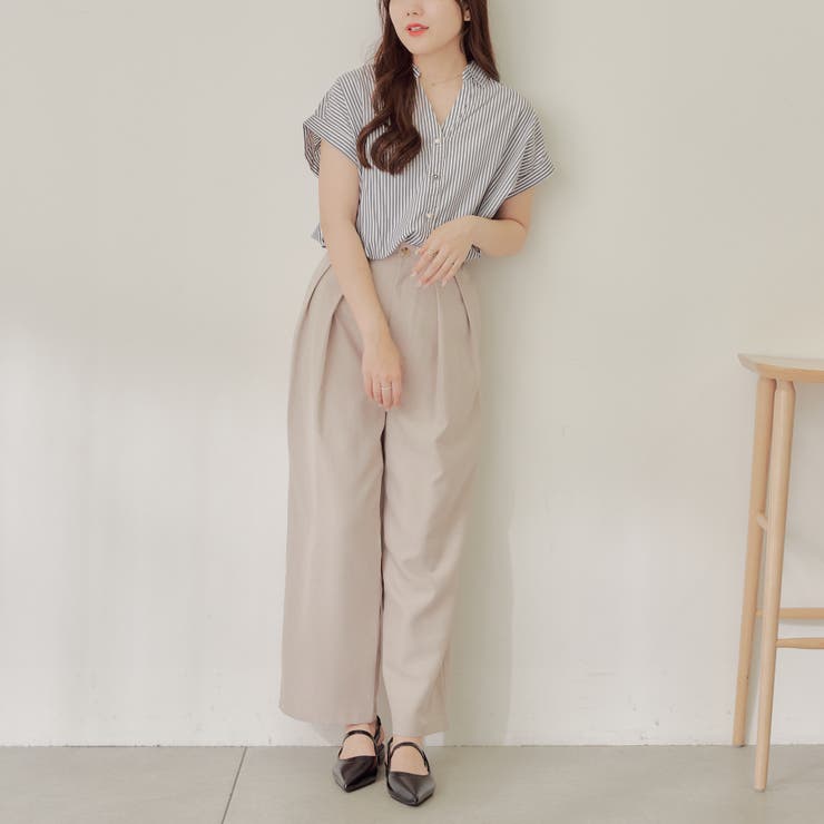 【nao】後レースアップタケノコタック柄ブラウス | RMAF　NICE CLAUP / OLIVE des OLIVE | 詳細画像15 
