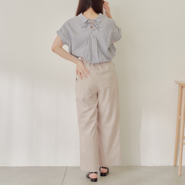 【nao】後レースアップタケノコタック柄ブラウス | RMAF　NICE CLAUP / OLIVE des OLIVE | 詳細画像16 